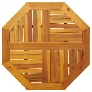 vidaXL Table Top - Octagonal Solid Acacia Wood - 80x80x2.2 cm - Rustic Design for Garden/Patio - 1 of 4