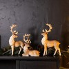Melrose Glittered Deer Statue (Set of 3) - 2 of 4