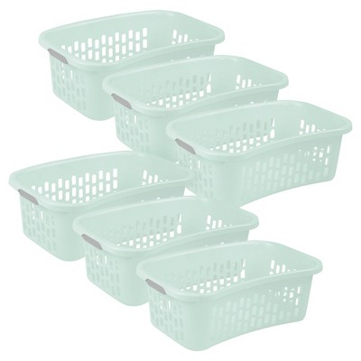 Sterilite 6-Pack White Laundry Baskets - 2 Bushel Capacity With Handles, Ultra Durable
