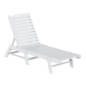 WestinTrends Poly Reclining Outdoor Patio Chaise Lounge Chair Adjustable - 1 of 4