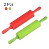 Unique Bargains Silicone Small Smooth Non-stick Heat-resistant Rolling Pins 2 Pcs - 3 of 4