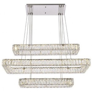 Elegant Lighting Monroe 3 - Light Pendant in  Chrome - 1 of 4