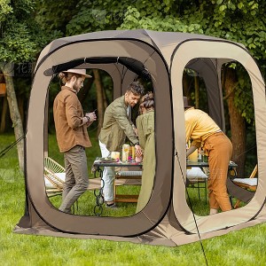 Pop-Up Screen House Tent,Portable Camping Canopy,Instant Screen Tent with Vents Doors,Carry Bag for Patio Backyard Deck & Outdoor Activities - 1 of 4