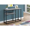 Modern Grey Laminate Console Table with Black Metal Frame for Entryway, Living Room & Bedroom - 2 of 4