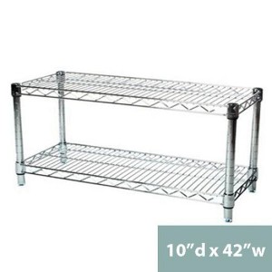 Shelving.com Chrome Wire Shelving with 2 Tier Shelves - - 1 of 3
