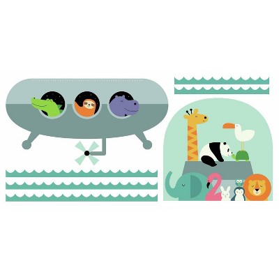 Animal Underwater Expedition Peel and Stick Wall Decals