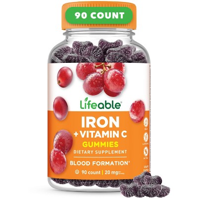 Lifeable - Iron + Vitamin C - Adult - 90 Gummies