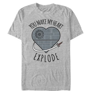 Men's Star Wars Valentine Death Star Heart T-Shirt - 1 of 4