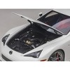 Lexus LFA Whitest White with Red and Black Interior 1/18 Model Car by Autoart - 3 of 4
