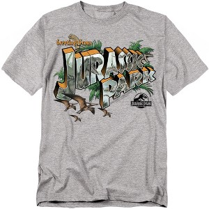 Jurassic Park Greetings From Jp Adult T-Shirt - 1 of 4