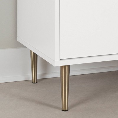 Pure White Laminate Mid-Century Modern Accent Cabinet
