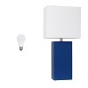Lalia Home Lexington 21" Leather Base Table Lamps with Fabric Shade - 4 of 4