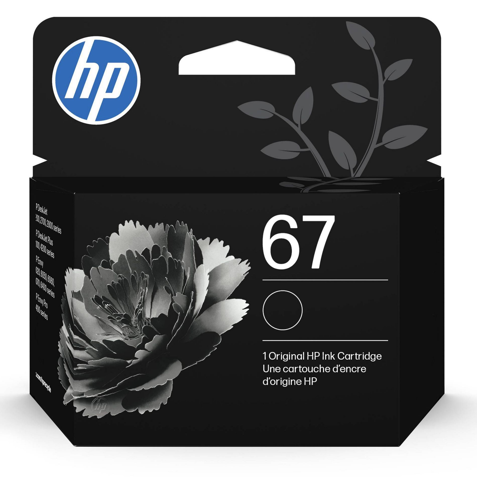 HP 67 Black Ink Cartridge: Printer Ink, Standard Yield, 1 Count