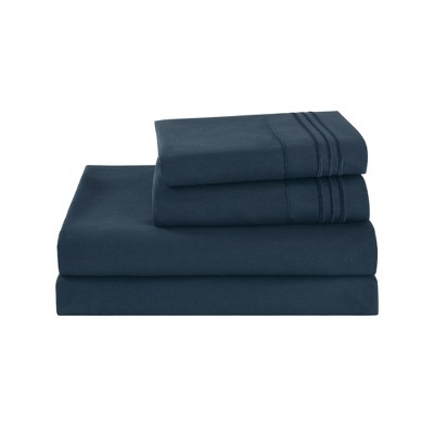 Marcielo 3/4 Pcs Soft Solid & Embroidery Bed Sheets Set