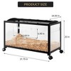 Acrylic Hamster Cage for 2 Rats, Indoor Guinea Pig Cages, Small Animal Habitats, 360° Viewing & Stacked Design Mouse Cage for Chinchillas, Black - 2 of 4