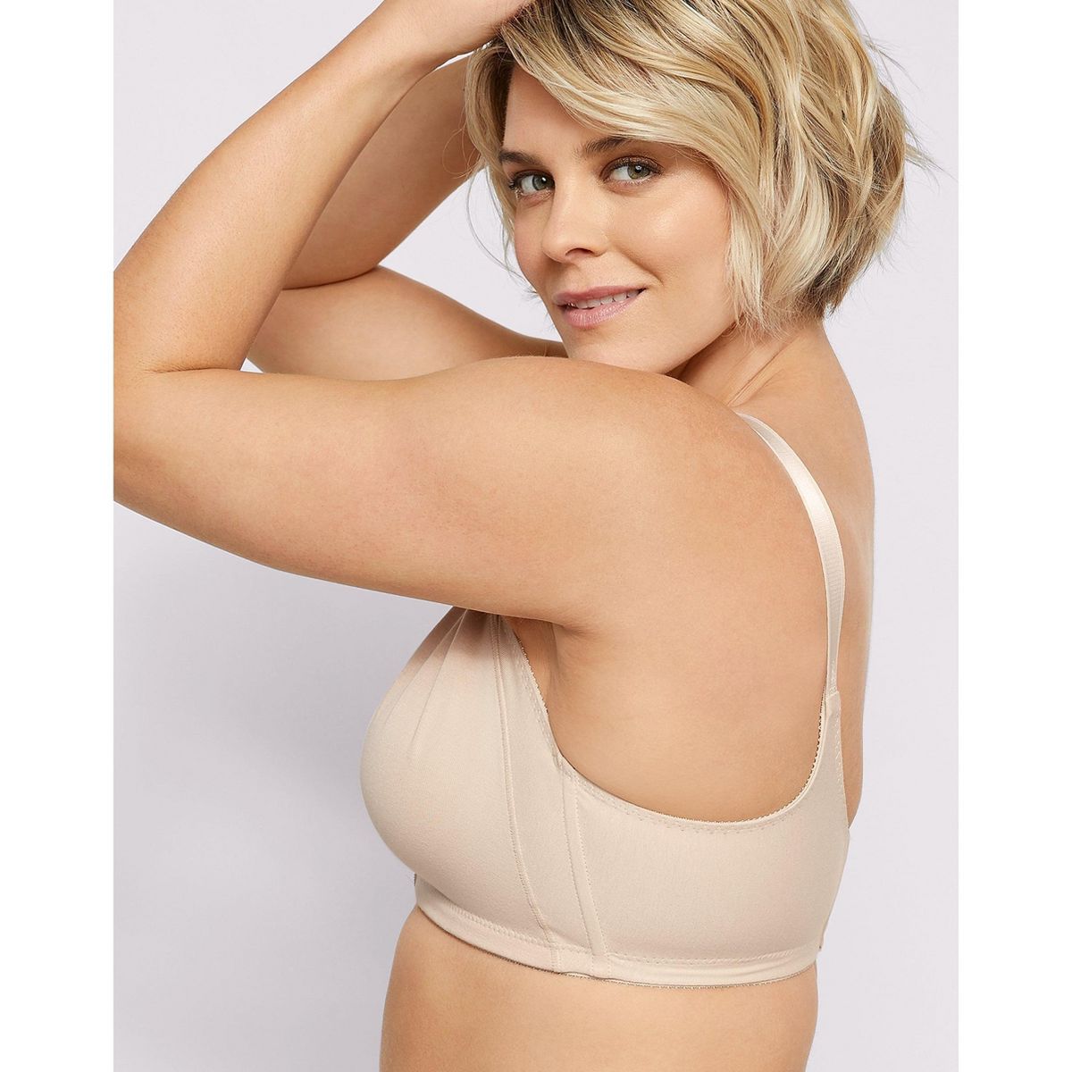 Double Support Cotton Blend Wireless Bra - thumbnail 9