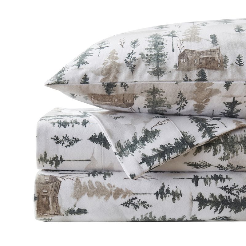Printed Pattern Extra Deep Pocket Flannel Sheet Set by Sweet Home Collection™, 3 of 7