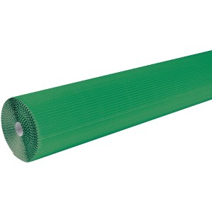Corobuff Solid Color Corrugated Paper Roll, 48 Inches x 25 Feet, Emerald Green - 1 of 2