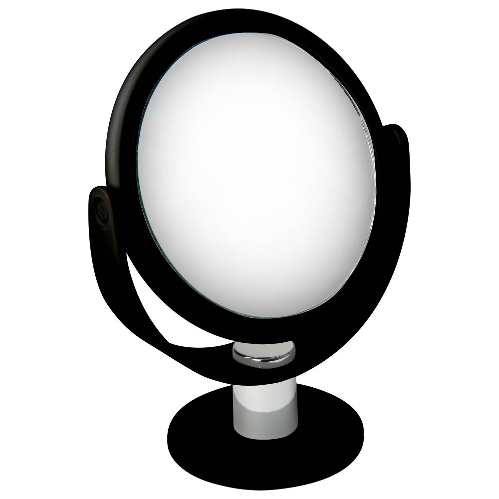 Photos - Makeup Brush / Sponge 5" Vanity Rubberized 1X-10X Magnification Mirror Black - Home Details