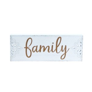 VIP Wood 15.75 in. White Family Sign - 1 of 2