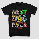 Men's Marvel Best Dad Ever Short Sleeve Graphic T-Shirt - Black