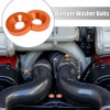 Unique Bargains Bumper Mudguard Washer Bolts M6x1.0 Aluminum Alloy Engine Bay Dress Up Screw 25 Pcs - 2 of 4