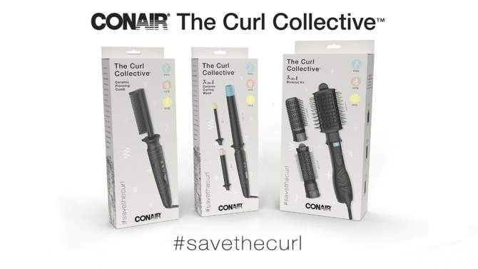 Conair The Curl Collective Ceramic Curling Iron - Black, 2 of 13, play video
