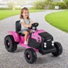 Costway 24V Ride On Tractor for Kids with Detachable Trailer Remote Control Music Green/Pink/Red/Dark Green - 4 of 4