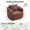 Sapphtopaz 360°Swivel Single Couches for Living Room Teddy Upholstered Round Couch with Pillow High-Resilience Sponge Sofa Chair for Bedroom - 3 of 4