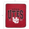 NCAA Utah Utes Vintage Arch Block Flannel Fleece Blanket - 3 of 3