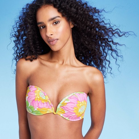 Women's V-wire Bandeau Halter Bikini - Shade & Shore™ Multi Floral Print : Target
