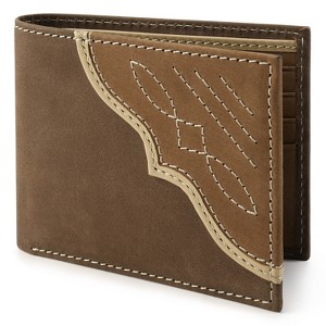 Wrangler Mens RFID Genuine Leather Bifold Wallet With Flip-Out ID Window Comes in a Gift Box, Gift for Men - 1 of 4