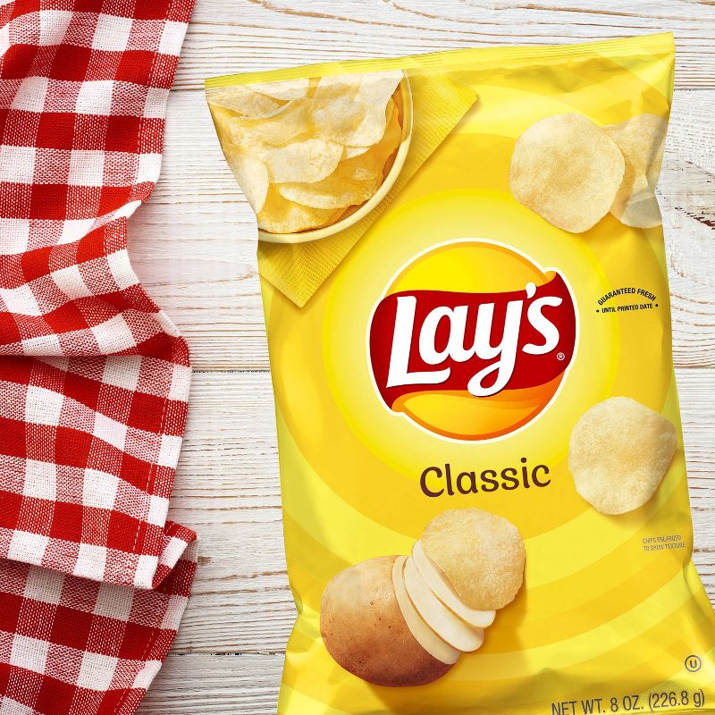 Lay's Classic Potato Chips - 8oz, 4 of 6