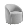 NicBex 1pc Boucle Swivel Barrel Chair Accent Chair Solid Wood Lounge Chair Modern Armchair Reading Chair Comfy Chair for Living Room, Gray - 3 of 4