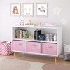FONTOI Kids Bookcase and Bookshelf with Drawers, Bookcase Display Stand, Toy Storage Organizer for Bedroom, Playroom, White&Pink, 11.02"*23.62"*35.43" - 2 of 4
