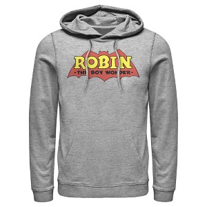 Men's Batman Logo Robin Boy Wonder Pull Over Hoodie - 1 of 3