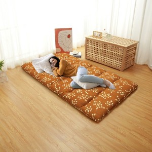 Floral Floor Mattress Japanese Style Floral Print Futon Mattress, Portable Floor Bed Mattress Roll Up Mattress for Camping RV Travel Guest Room - 1 of 4