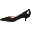 Journee Collection Womens Goldie Pointed Toe Kitten Heel Pumps - 2 of 4