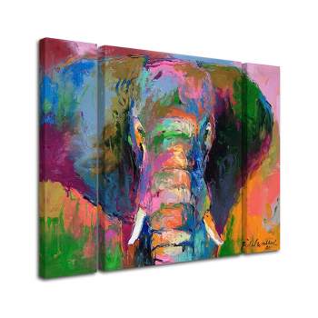 Trademark Fine Art -Richard Wallich 'Elephant 2' Multi Panel Art Set Small