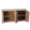 TIRAMISUBEST Modern 4-Door Storage Cabinet with Mirrored Doors - Wooden Mobile File Organizer with Wheels - 4 of 4