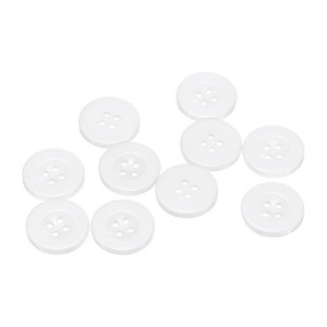 Unique Bargains Resin Craft DIY Round Flat 4-Hole Replacement Sewing Buttons 10 Pcs - 1 of 4