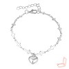 Silver Alloy Cross & Heart - Shaped Modern Unisex Bracelet - 2 of 4