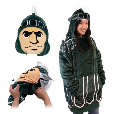 Michigan State University Sparty Snugible Blanket Hoodie & Pillow
