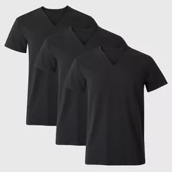Hanes Premium Black Label Men's V-Neck Undershirt 3pk - XL
