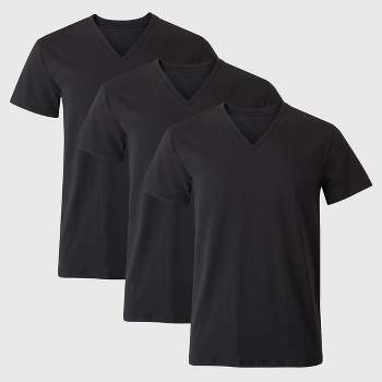 Hanes Premium Black Label Men's V-Neck Undershirt 3pk - M