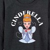 Women's - Disney Princess - Cinderella Kiss Lightweight French Terry Wide Neck Long Sleeve Shirt - 2 of 4