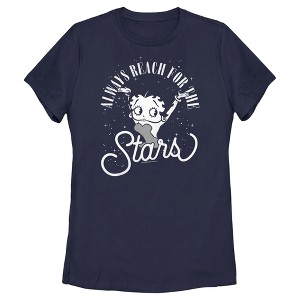 Women's Betty Boop Always Reach For The Stars T-Shirt - 1 of 4