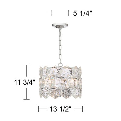 Vienna 18.5" Chrome Crystal Pendant Chandelier