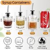 Set of 3 Syrup Bottles with Leak-Proof Lids Pour Spout for Coffee Syrups,Honey,Condiments,Olive Oil - 2 of 4