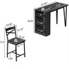Whizmax 2-Person Dining Table Set - 16" Wide Cushioned Chairs & Flip-Top Extension, Bar Height Table for 2-4 People, Sturdy Kitchen Set - 2 of 4